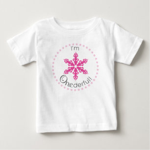 Camiseta De Bebé Soy ONEderful en fucsia