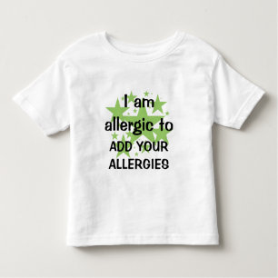 Camiseta De Bebé Soy - personalizar alérgico con la alergia del