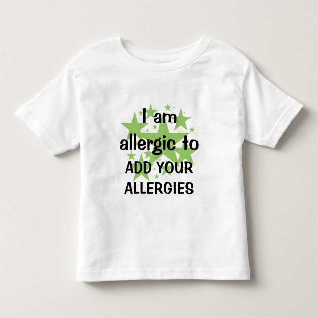 Camiseta De Bebé Soy - personalizar alérgico con la alergia del (Anverso)