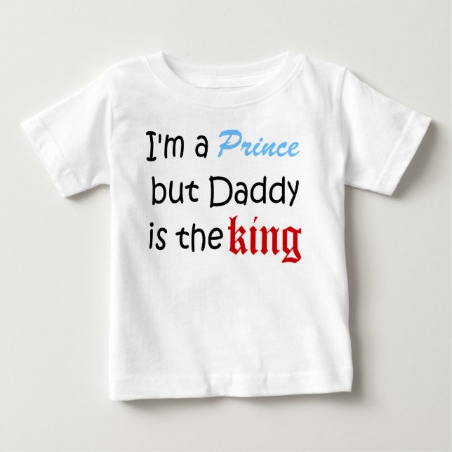 Camiseta De Bebé Soy príncipe pero papá es rey (Anverso)