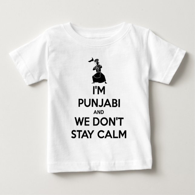 Camiseta De Bebé Soy Punjabi y no guardamos calma (Anverso)