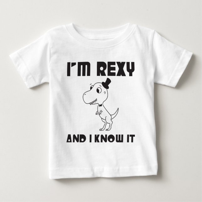 Camiseta De Bebé Soy Rexy y lo sé (Anverso)