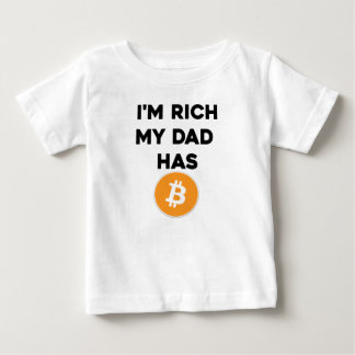 Camiseta De Bebé Soy rico - mi papá tiene Bitcoin