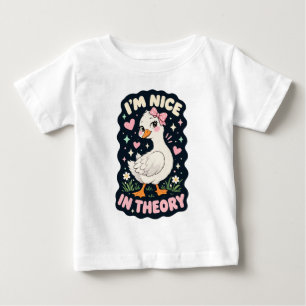 Camiseta De Bebé Soy simpático en teoría humor de ganso