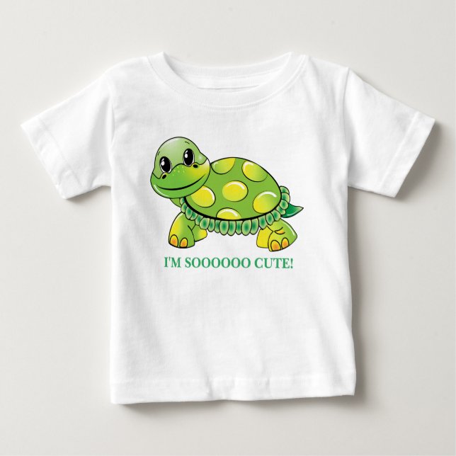 Camiseta De Bebé "Soy SOOOOO LINDO!"  Tortuga del bebé (Anverso)