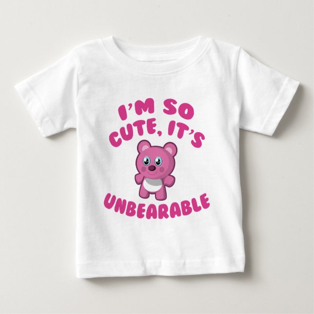 Camiseta De Bebé Soy tan amable, es insoportable (Anverso)
