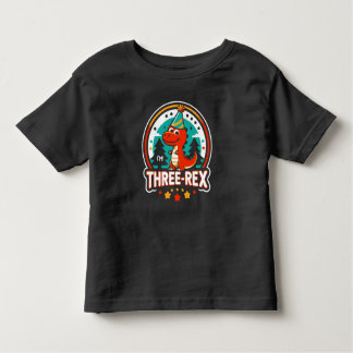 Camiseta De Bebé Soy tres Rex Cute Dinosaur para un tercer Chica de