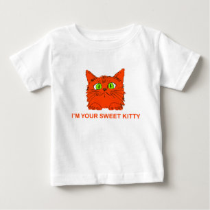 Camiseta De Bebé Soy tu gatito dulce - Gato Rojo por el artista Luk