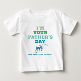 Camiseta De Bebé Soy Tu Regalo Del Día Del Padre Tipografía Azul Di