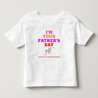 Camiseta De Bebé Soy Tu Regalo Del Día Del Padre Tipografía Rosa Di