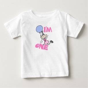 Camiseta De Bebé Soy un Chica de Figura de un Palo Cumpleaños