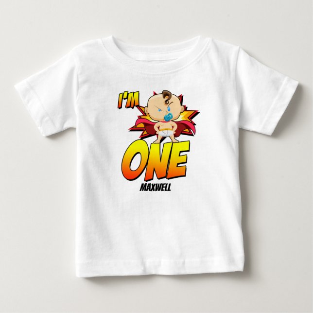 Camiseta De Bebé Soy un chico superhéroe (Anverso)