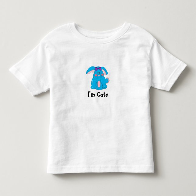 Camiseta De Bebé Soy un conejo azul lindo (Anverso)
