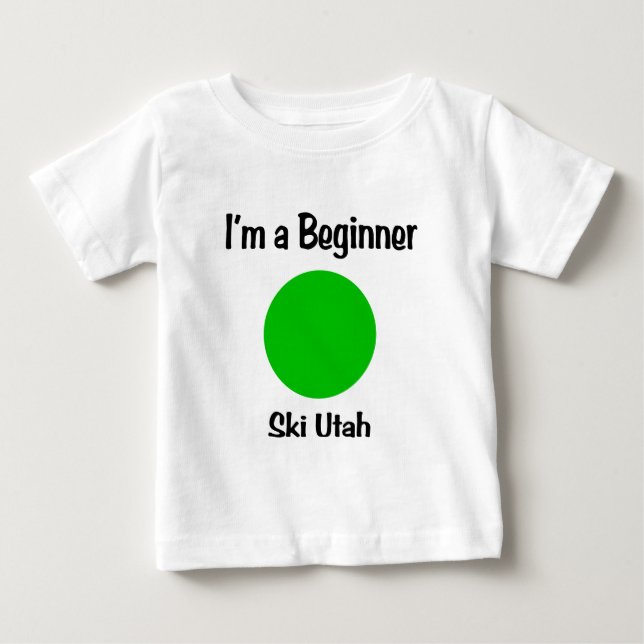 Camiseta De Bebé Soy un esquí Utah del principiante (Anverso)