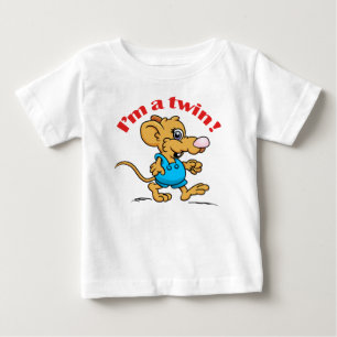 Camiseta De Bebé ¡Soy un gemelo y Me Too! Camisas mousey