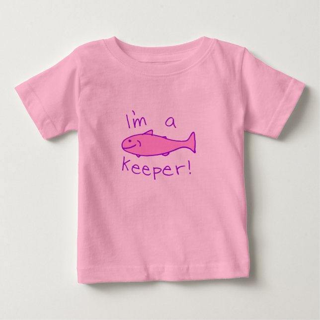 Camiseta De Bebé Soy un guardián (rosa) (Anverso)