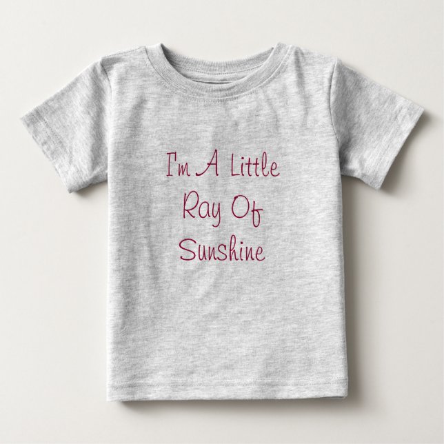 Camiseta De Bebé Soy un pequeño rayo de la sol (Anverso)
