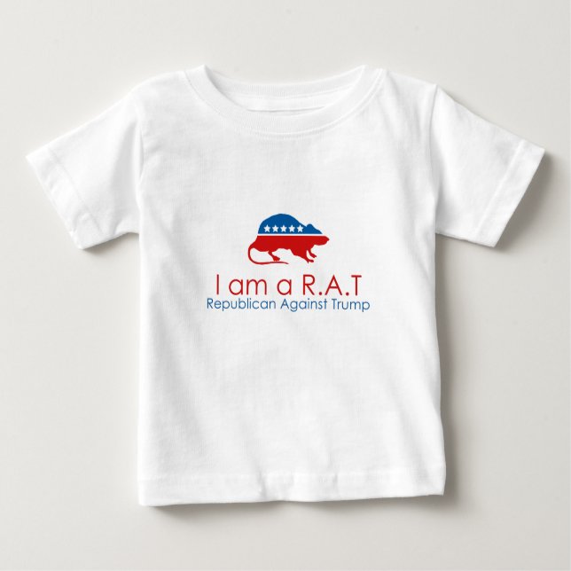 Camiseta De Bebé Soy un R.A.T.: Republicano contra Trump (Anverso)