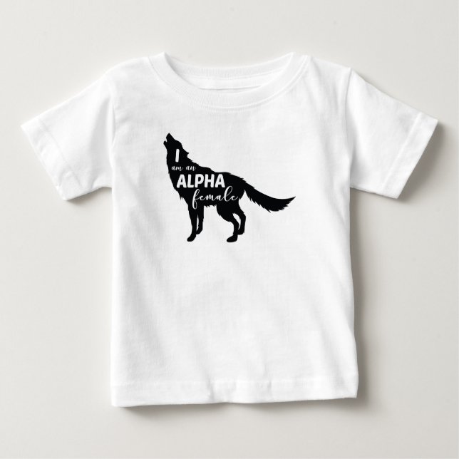 Camiseta De Bebé Soy una Chica Alpha Female Wolf (Anverso)