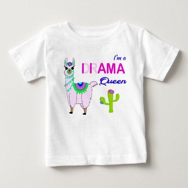 Camiseta De Bebé Soy una reina de llama/drama (Anverso)