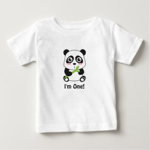 Camiseta De Bebé Soy Uno, Primera Cumpleaños, Panda Bebé Lindo