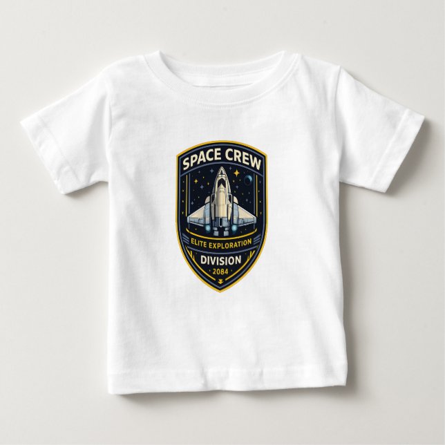 Camiseta De Bebé Space Crew Exploration Division Baby T-Shirt (Anverso)