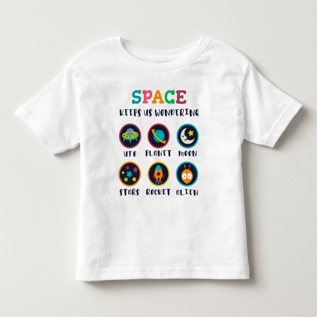 Camiseta De Bebé Space keeps us wondering (Anverso)
