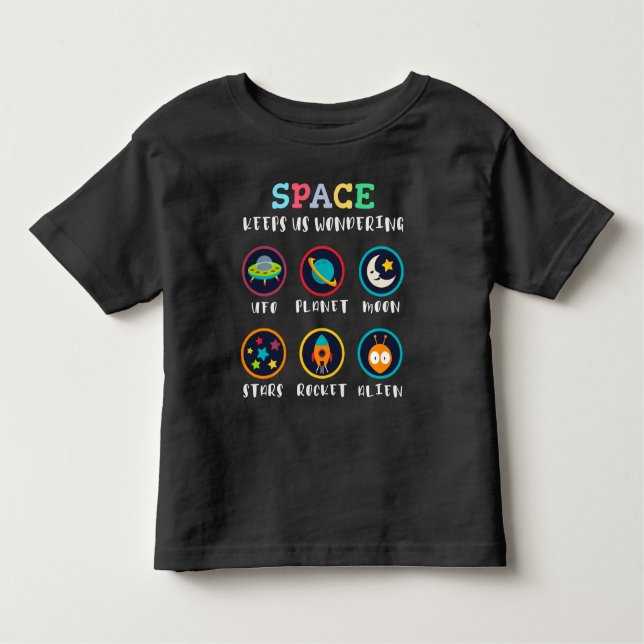 Camiseta De Bebé Space keeps us wondering (Anverso)