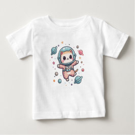 Camiseta De Bebé Space Meow-naut, lindo gato kawaii