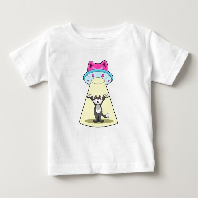 Camiseta De Bebé Spaceship Cat (Anverso)