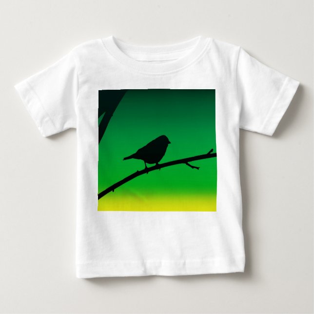 Camiseta De Bebé Sparrow Silhouette On Limonene (Anverso)
