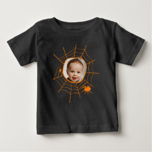 Camiseta De Bebé Spider web spiderweb espeluznante foto de personal