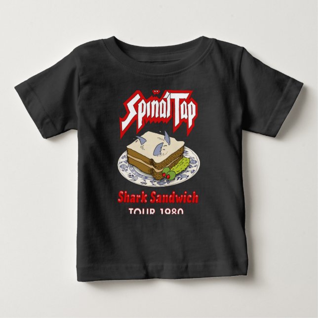 Camiseta De Bebé Spinal Tap Shark Sandwich DMN t-Shirt para hombres (Anverso)