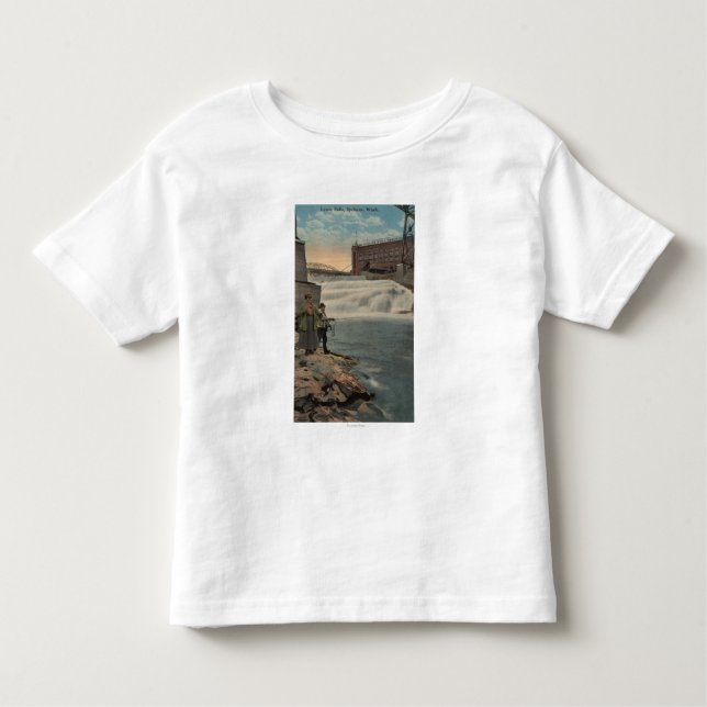 Camiseta De Bebé Spokane, WA - pesca de los pares en caídas más (Anverso)