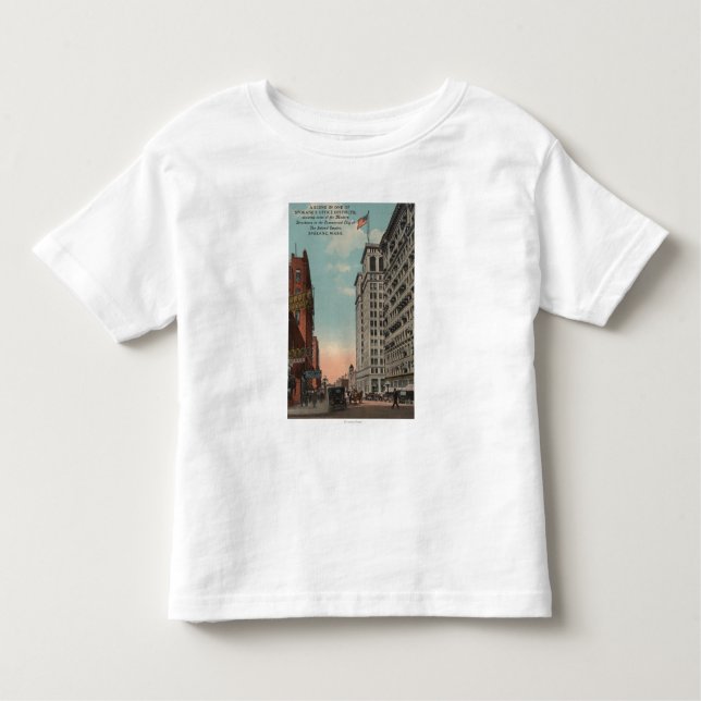 Camiseta De Bebé Spokane, WA - visión céntrica con Horsecarts (Anverso)