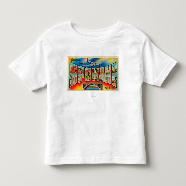 Camiseta De Bebé Spokane, Washington - escenas grandes 3 de la (Anverso)