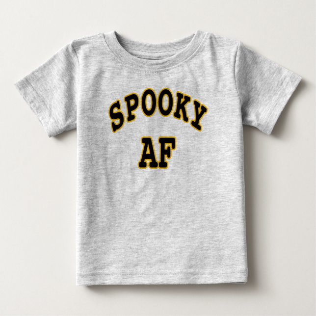 CAMISETA DE BEBÉ SPOOKY AF- HALLOWEEN UGLY (Anverso)