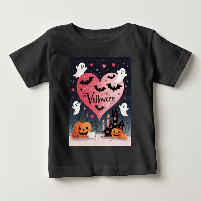 Camiseta De Bebé Spooky And Sentimental Starlit Valloween (Anverso)
