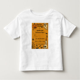 Camiseta De Bebé Spooky Halloween Bash Invite | Fantasma y juegos