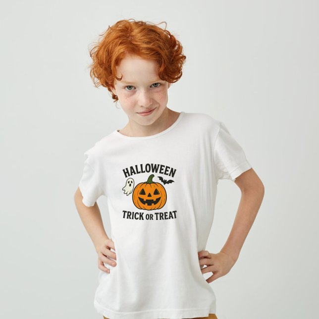 Camiseta De Bebé Spooky Halloween Pumpkin Kids Trick or Treat (Subido por el creador)