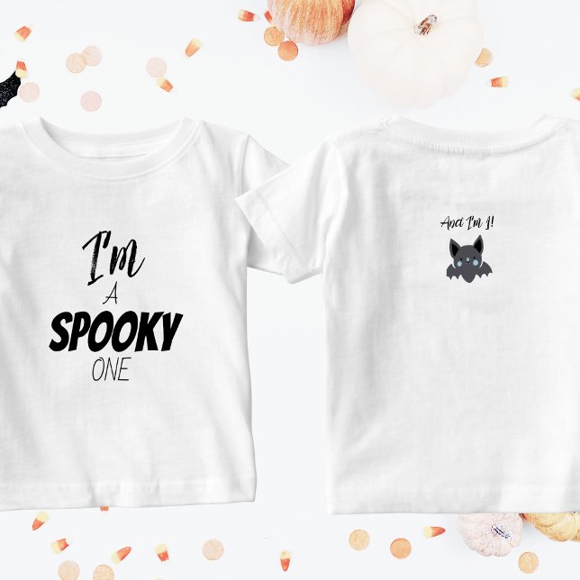 Camiseta De Bebé Spooky One | Halloween Bday | Invitado de Honor Ba (Subido por el creador)