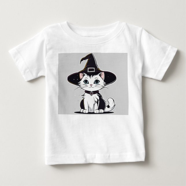 Camiseta De Bebé Spooky Whiskers: Magical Kitty Edition (Anverso)