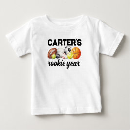 Camiseta De Bebé Sports 1st Birthday Rookie Year