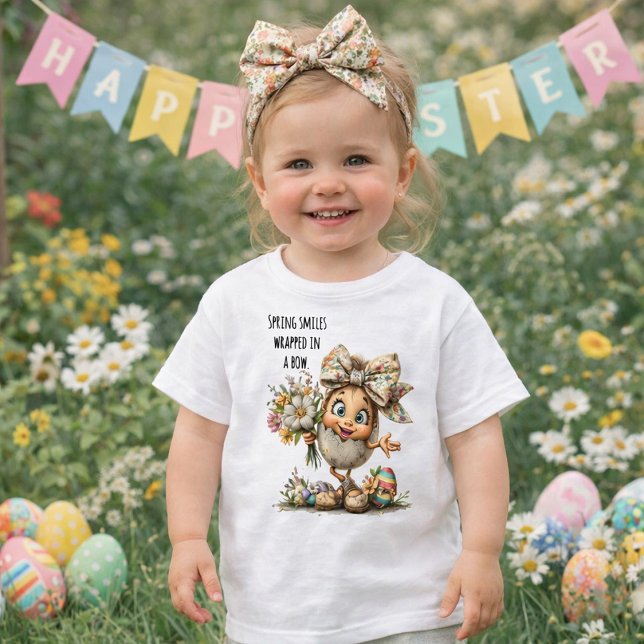 Camiseta De Bebé Spring Smiles Wrapped in a Bow (Subido por el creador)