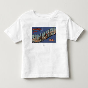 Camiseta De Bebé Springfield, Illinois - escenas grandes de la