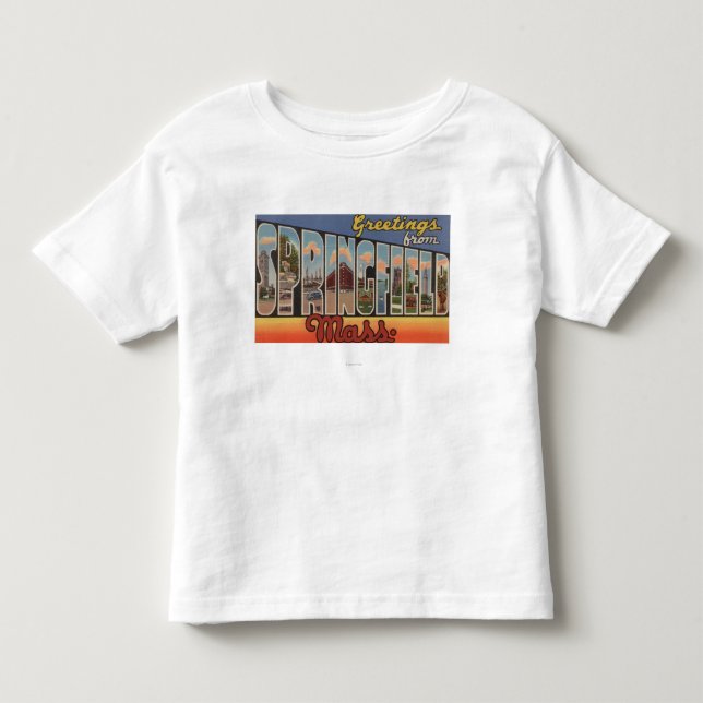 Camiseta De Bebé Springfield, Massachusetts - letra grande (Anverso)