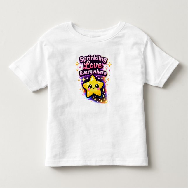Camiseta De Bebé Sprinkling Love Everywhere 3– Cute Toddler Gir (Anverso)