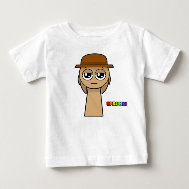 Camiseta De Bebé sprunki marrón (Anverso)