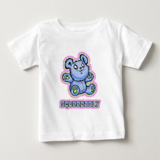 Camiseta De Bebé Squeeze Me Teddy Bear Personalizado (Anverso)