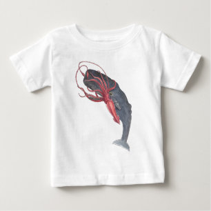Camiseta De Bebé Squid and Whale Toddler Ruffle Tee
